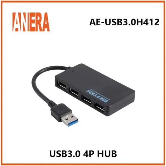 Hub USB 3.0 diretto dalla fabbrica a 4 porte compatto portatile da 5 gbps con cavo